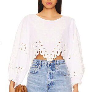 NWT Free People Oleander Top in Ivory